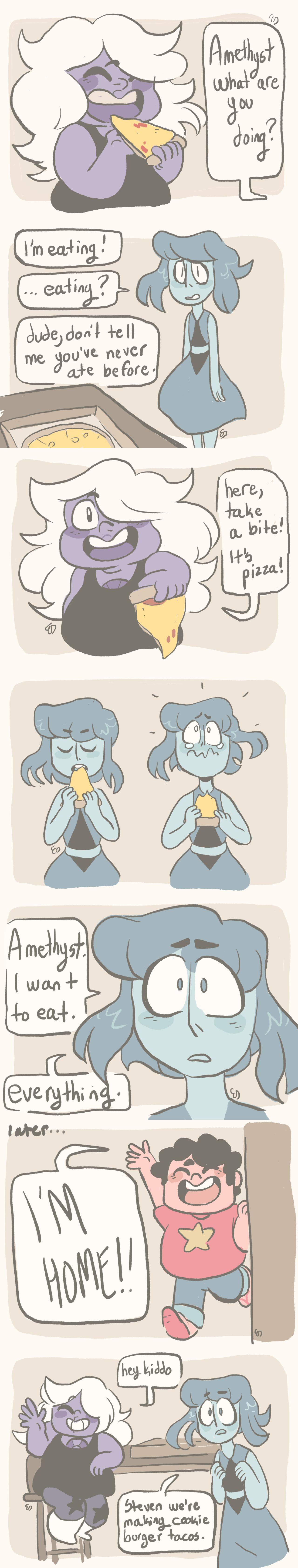 A Quick Silly Comic But I Want Lapis To Eat As Much As Amethyst And I A Quick Silly Comic But I Want Lapis To Eat As Much As Amethyst And I
