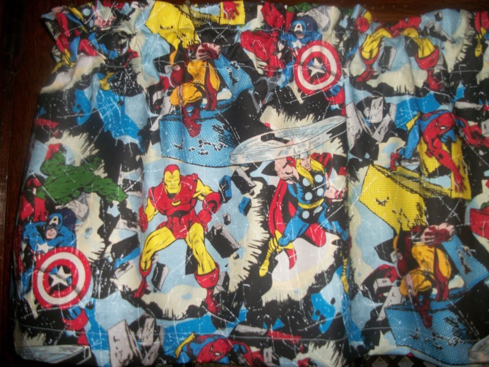 Marvel Comics Advenger kids movie cartoon super hero fabric curtain Valance