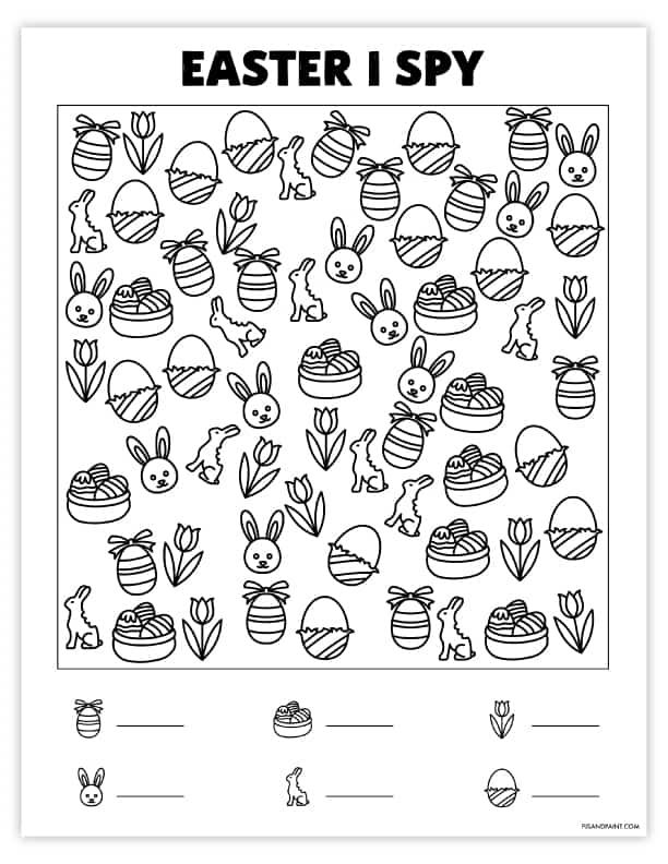 Easter I Spy Game - Free Printable