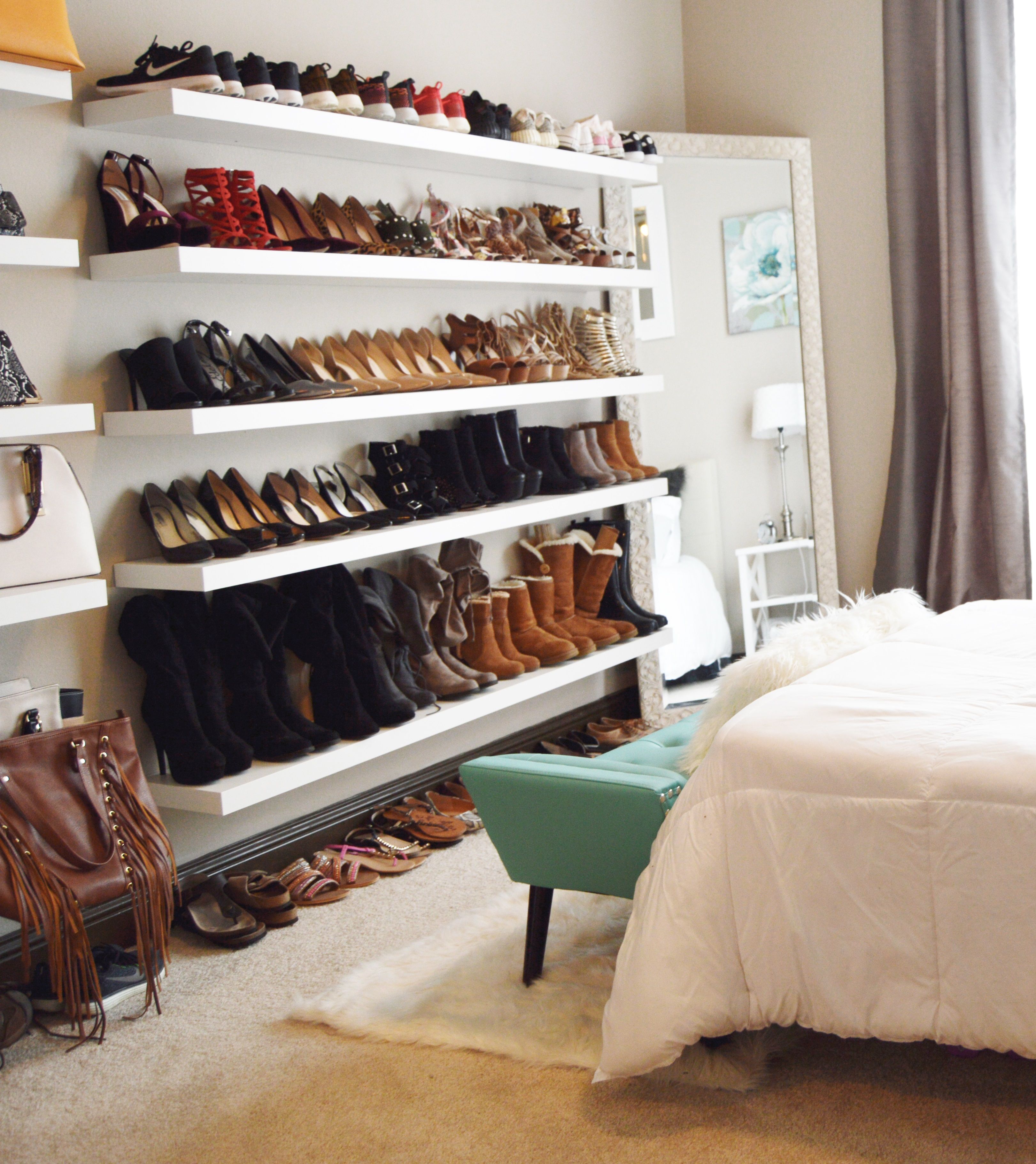 Shoe Wall Heaven How to Build Yours Home, Shoe storage design, Home decor quotes