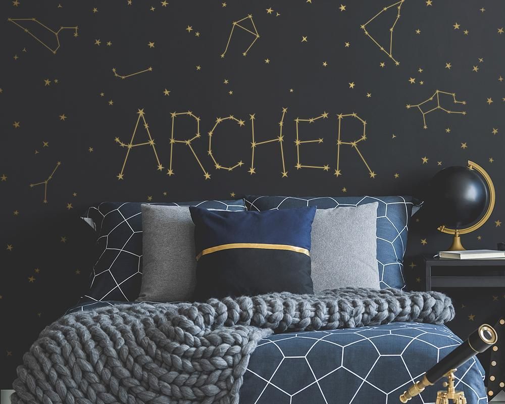 Personalized Constellation Name Wall Decal Set in 10 Space Personalized Constellation Name Wall Decal Set in 10 Space