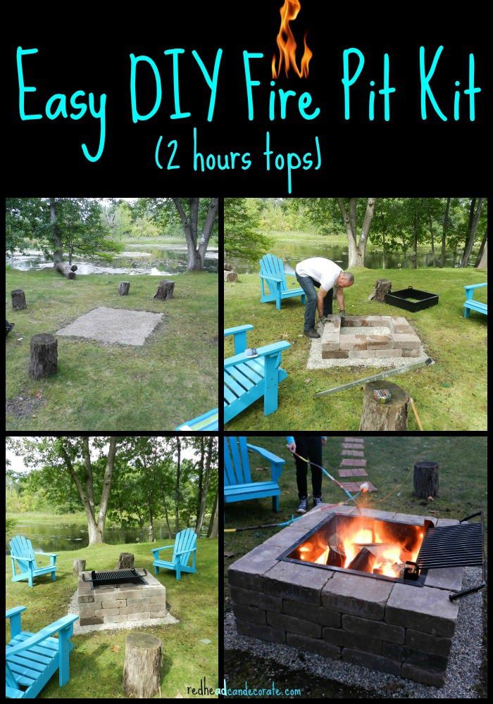 Easy DIY Fire Pit Kit With Grill Diy Fire Pit, Backyard And Yards - Easy DIY Fire Pit Kit With Grill Diy Fire Pit, Backyard And Yards