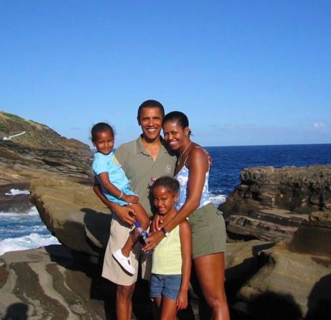 Michelle Obama shares rare family photo with husband Barack and their daughters