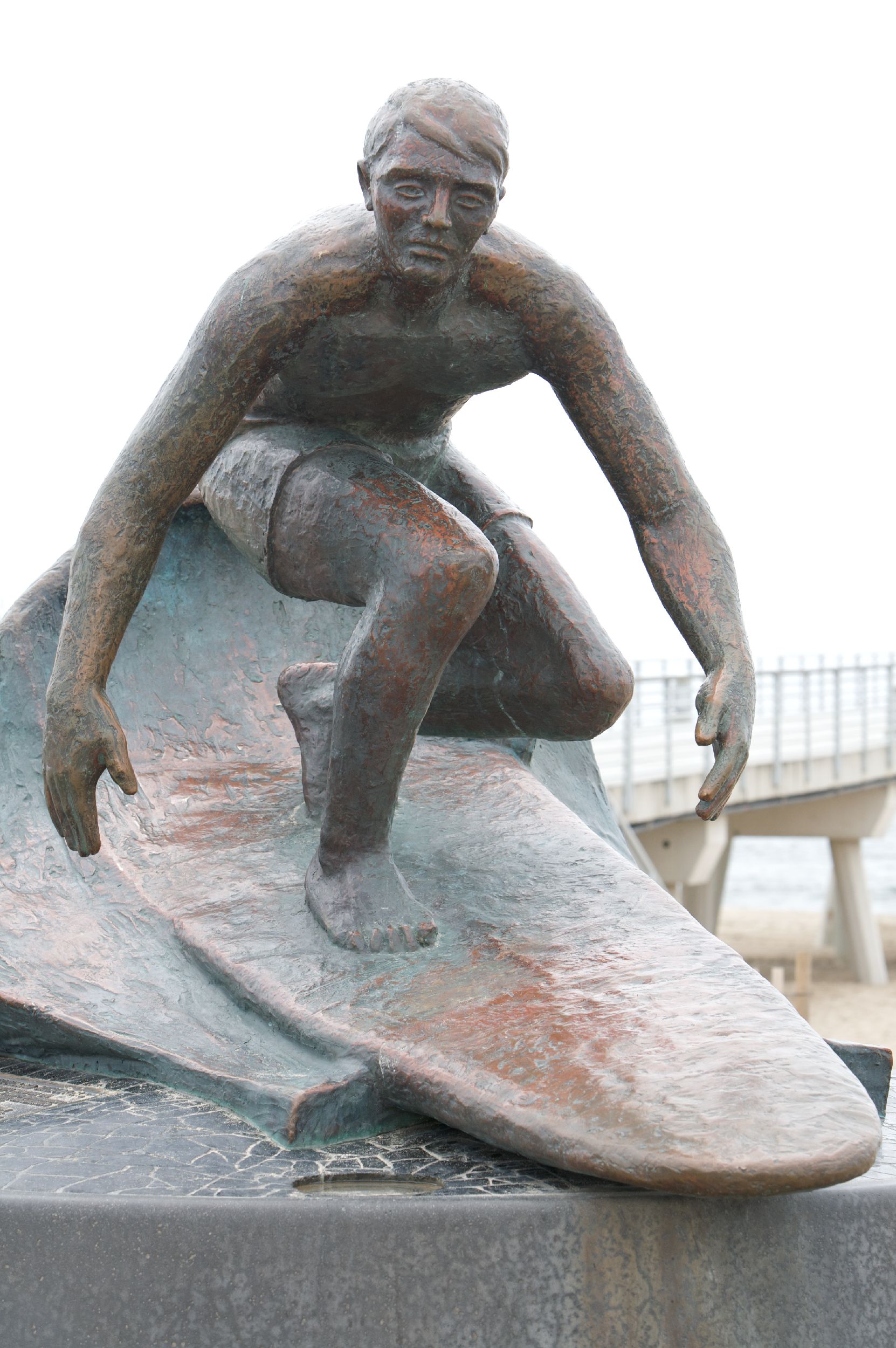 Memorial Bronze Statue Of Liuard Surfer Tim Kelly At The Memorial Bronze Statue Of Liuard Surfer Tim Kelly At The Hermosa Beach Pier