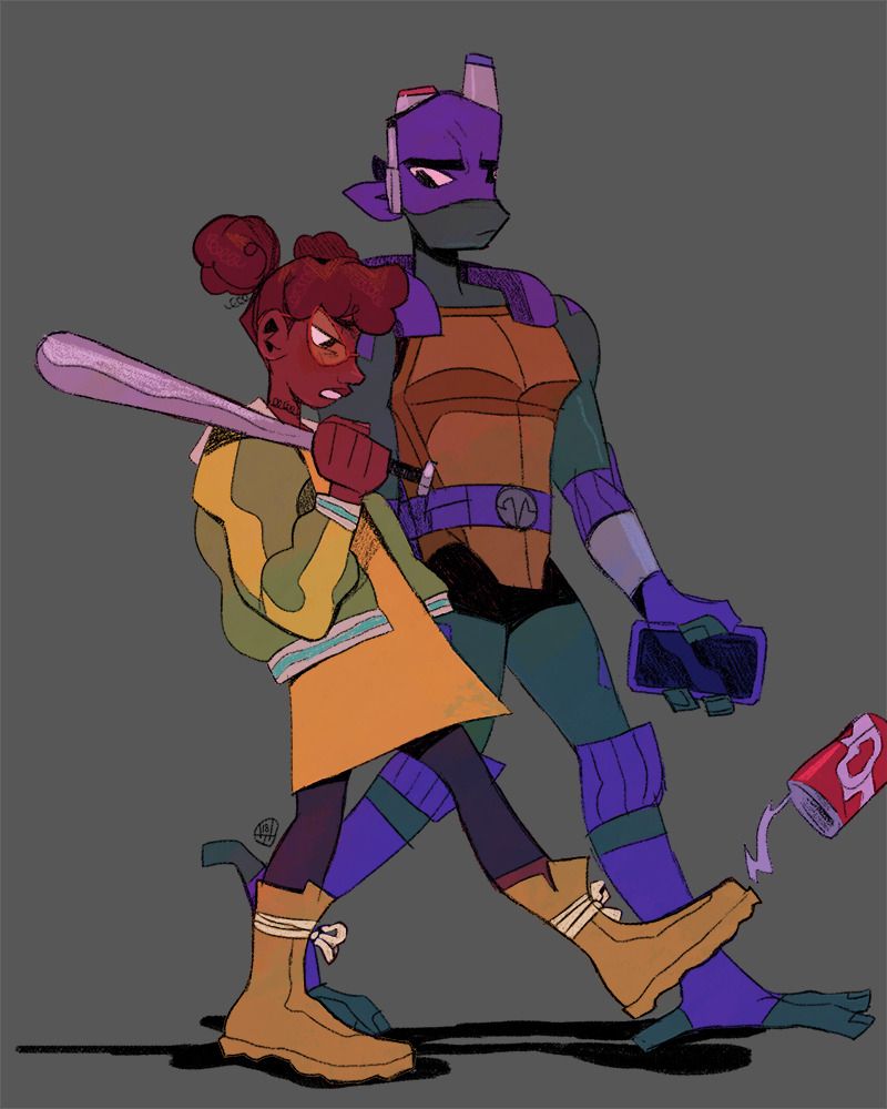 kawaii tmnt 2012 donnie fanart