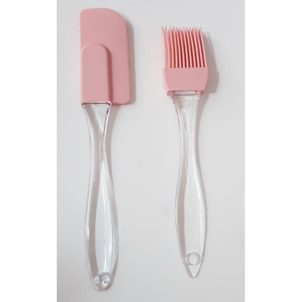 Características Gerais Este Kit De Utensílios De Cozinha É Composto Por 2 Peças De Silicone Com Cabo Em Acrílico. Com Certeza Esse Kit Na Cor Rosa Dará Um Charme Todo Especial A Sua Cozinha. Espátula= 18,5 Cm Pincel= 17 Cm Composição: Silicone E Acrílico Utensil, Cabo, Kitchen, Products, Diy Kitchen Appliances, Colors, Cooking, Kitchens, Cuisine