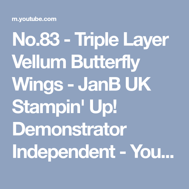 Download No.83 - Triple Layer Vellum Butterfly Wings - JanB UK ...