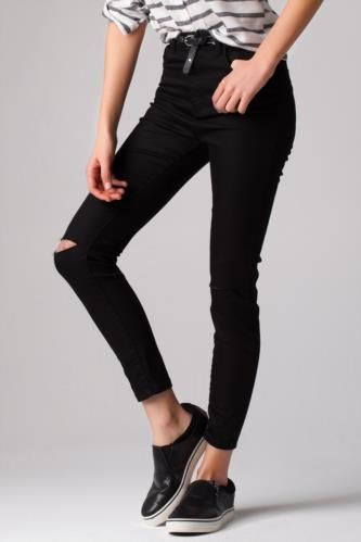 Siyah Kadin Ekstra Yuksek Bel Bilek Boy Pantolon 317227 Pantolon Yuksek Bel Siyah Pantolon