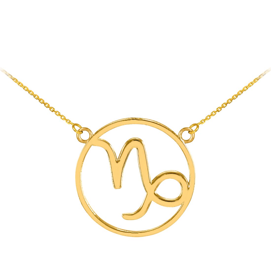 LABLINGZ 14K Polished White Gold Cancer Zodiac Sign Round Pendant