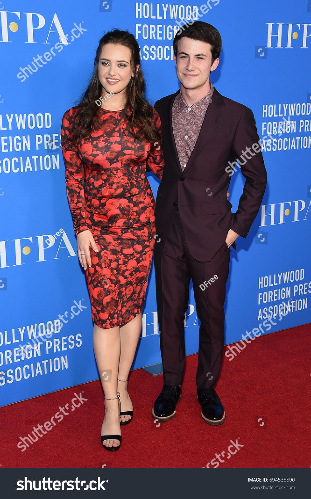 LOS ANGELES - AUG 02: Katherine Langford and Dylan Minnette arrives for