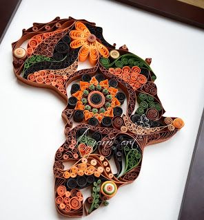 Ayani art: Quilling Africa Map