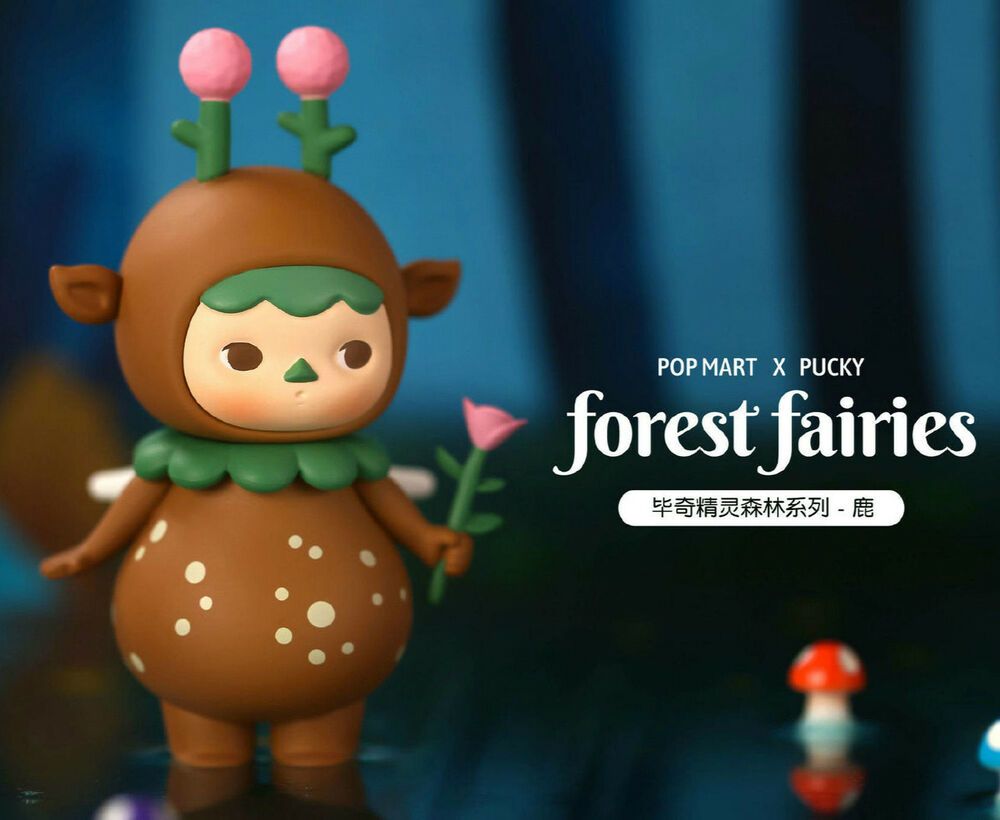 POP MART PUCKY Mini Figure Designer Toy Figurine Forest Fairies Deer Fairy Pucky Fairy