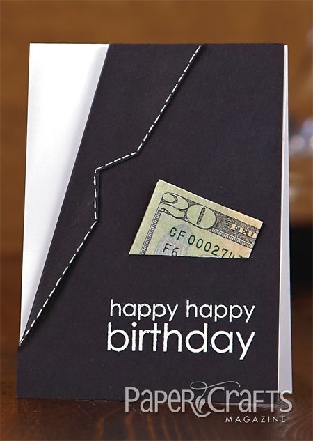 Stylish Suit Jacket "Happy Birthday" Card & Gift Card Holder...Amy Wanford - Paper Crafts Card Creations for Him. by betsy Masculine Birthday Cards, Birthday Cards For Men, Masculine Cards, Diy Birthday, Birthday Gifts, Male Birthday, Birthday Message, Birthday Greetings, Birthday Wishes