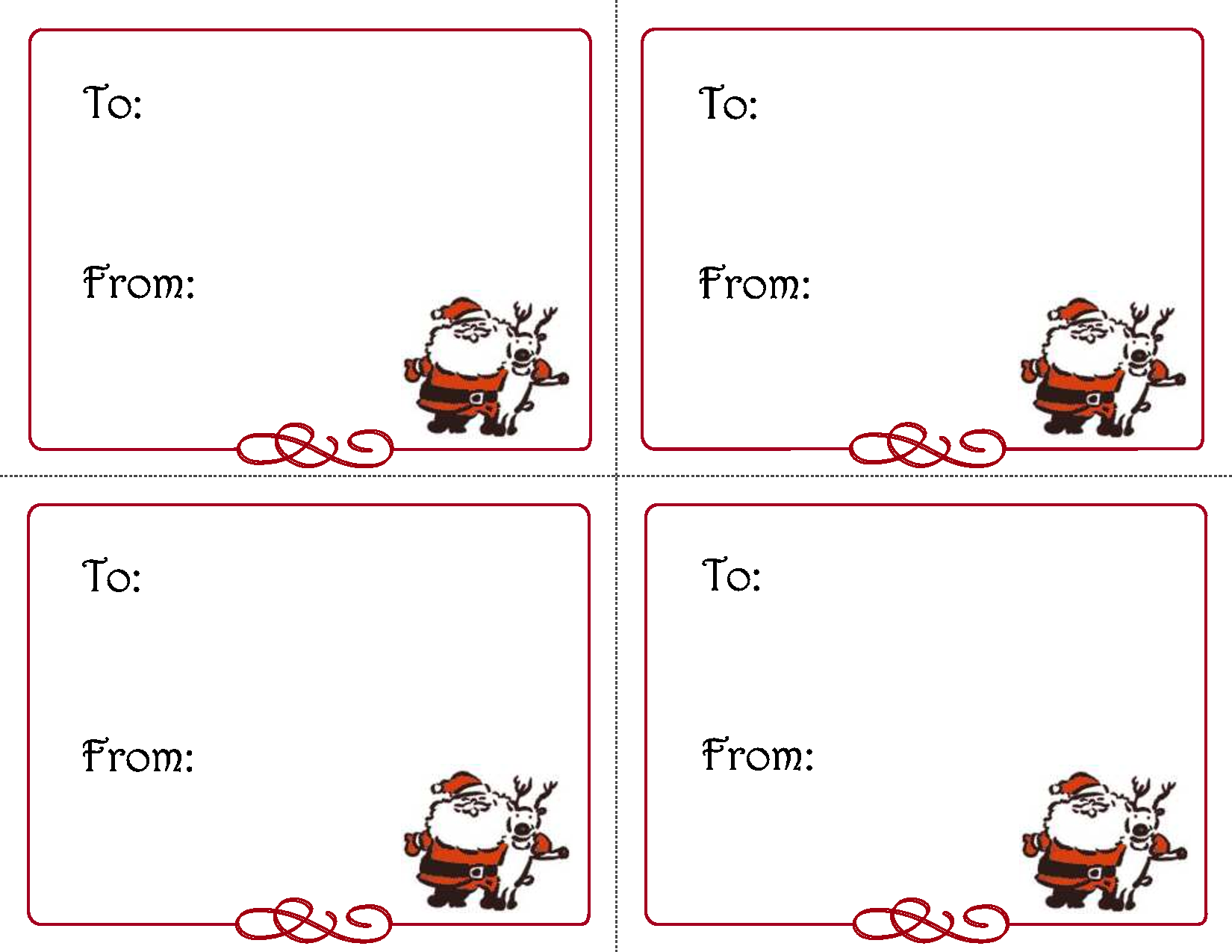 tags for gifts templates