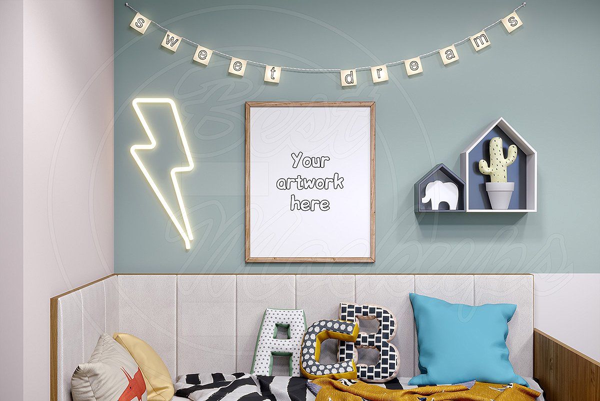 Download Kids room mockup frame styled stock | Frame mockups, Kid room decor, Frame