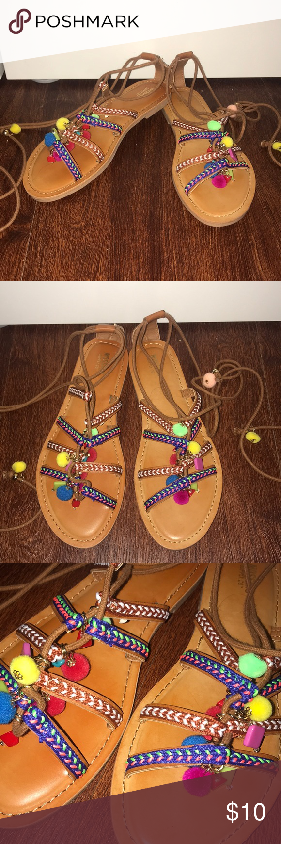 tan ankle wrap sandals