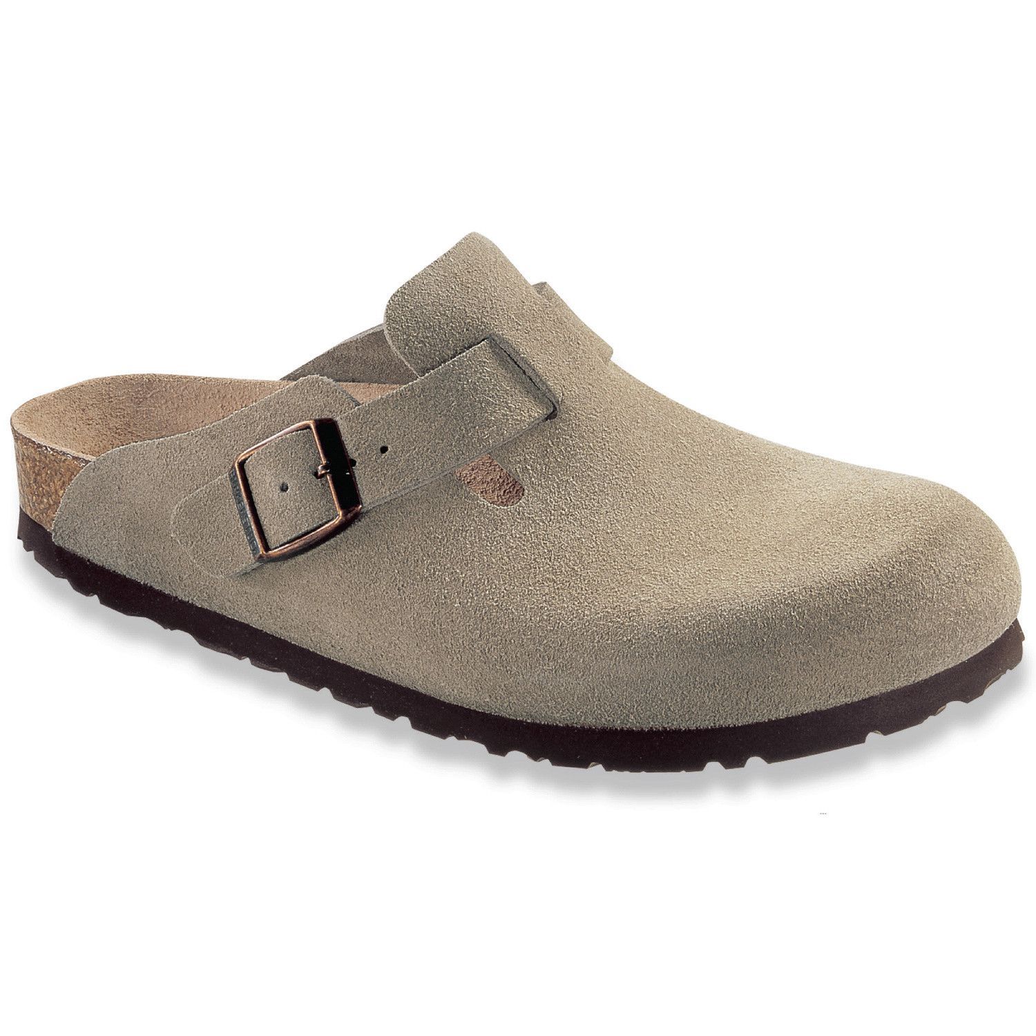 Birkenstock Women s Boston Taupe Soft Footbed Clog N Suede Clogs birkenstock-women-s-boston-taupe-soft-footbed-clog-n-suede-clogs