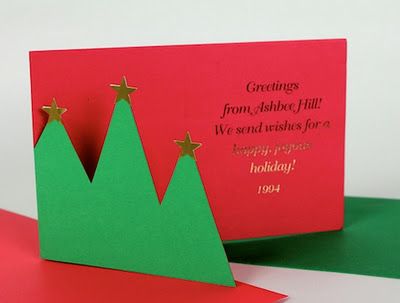 The Cut Out Tree Card Christmas Time Diy Holiday Cards
