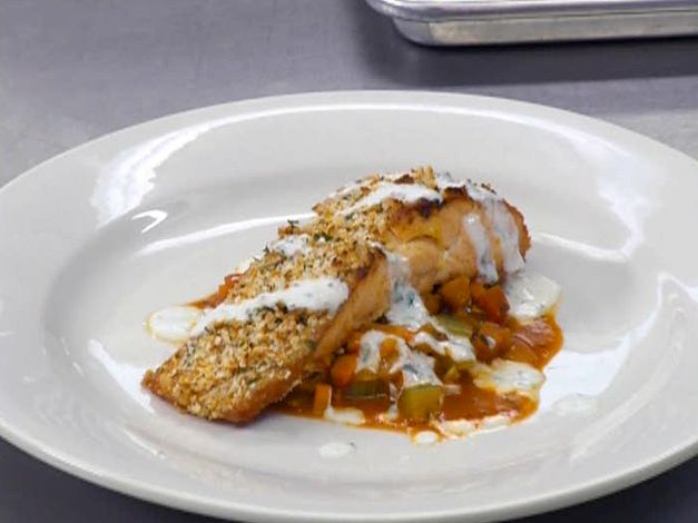 Food Network Robert Irvine Recipes Coriander And Mustard Seed Crusted Salmon Recipe Food Network Recipes Crusted Salmon Salmon Recipes
