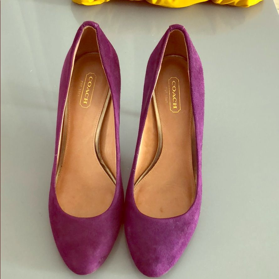 purple coach shoes