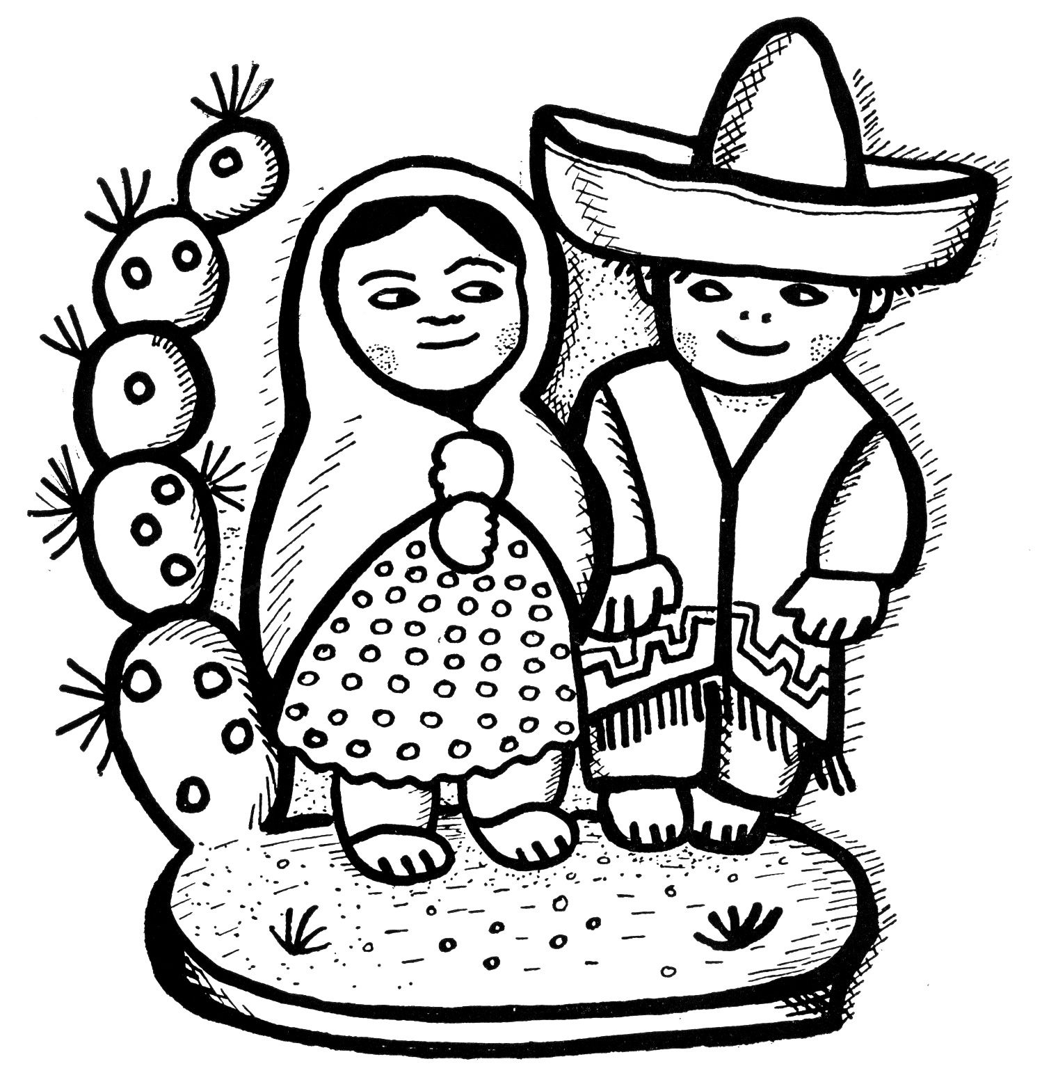 Frida Mexican Folk Happy Cinco de Mayo 11 Coloring Pages