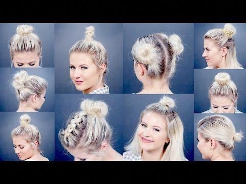 10 Different Hairstyles for Short Hair: Bun Edition! - Blissed Hub #Updostutoria...