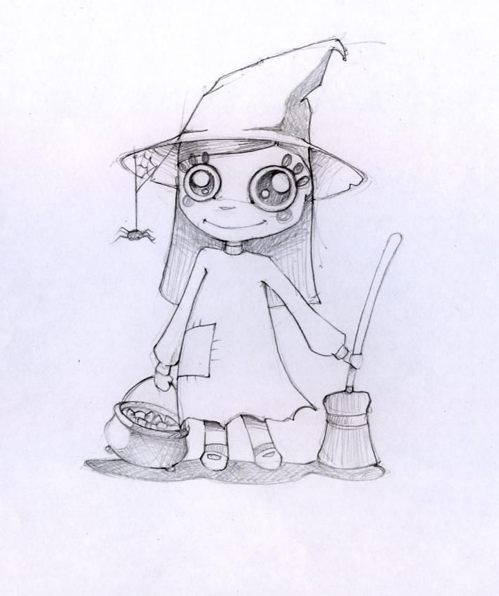 Download TRICK or TREATING coloring pages - Candy cauldron | Witch ...