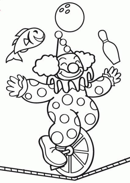 Un Payaso Para Colorear Payasos Para Colorear Circo Para Colorear Payaso Para Pintar