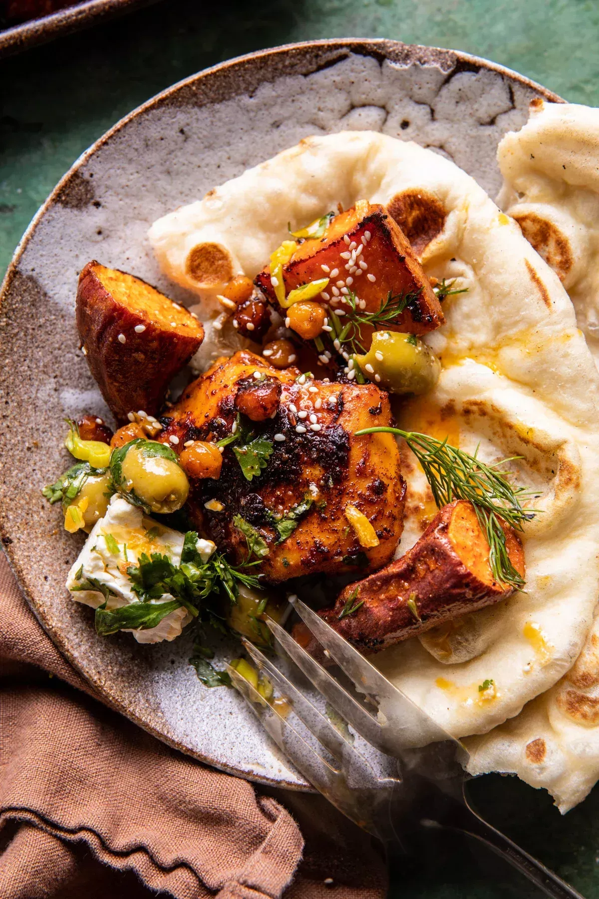 Sheet Pan Curry Butter Chicken with Sweet Potatoes: Simple dinners are the best, especially when they're wholesome and full of color!
