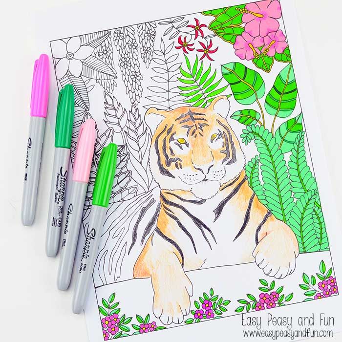 tiger coloring pages - Google-haku Viidakko Pinterest Tigers - new elephant mandala coloring pages easy tiger coloring pages - Google-haku Viidakko Pinterest Tigers - new elephant mandala coloring pages easy