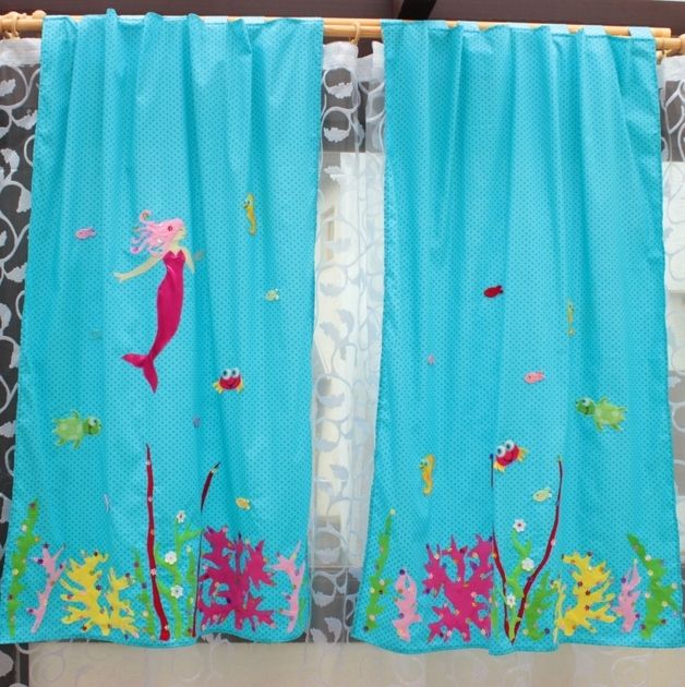 vorhang kinderzimmer fische, traumhafte, einzigartig im design gestaltete kinderzimmer gardine, Innenarchitektur