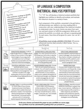 Differentiated Rhetorical Analysis Writing Portfolio For Ap