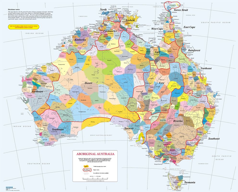An Indiginous Language Map Of Australia By David R Horton Posted