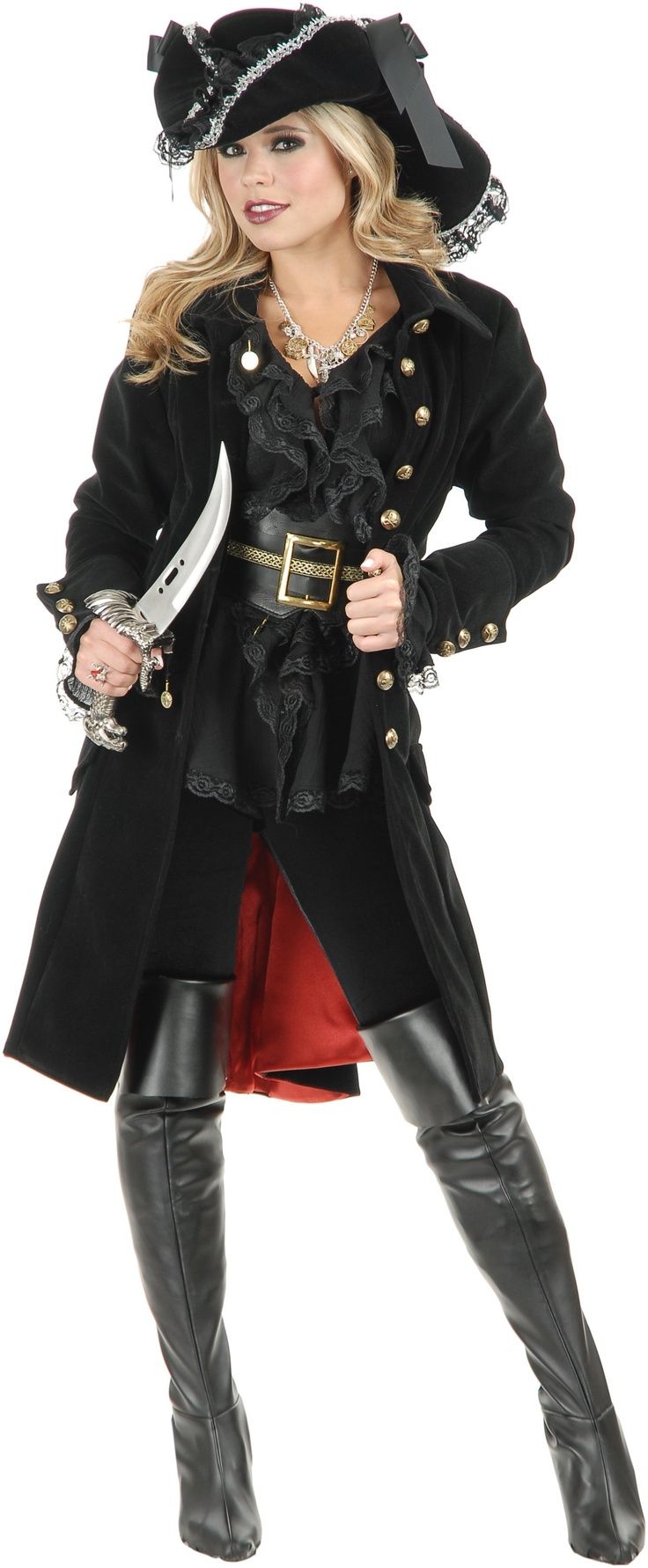Adulti Deluxe Regina Pirata Costume Adulti Capitano Costume Vestito da donna