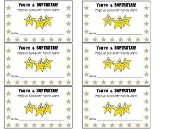 reward punch card template
