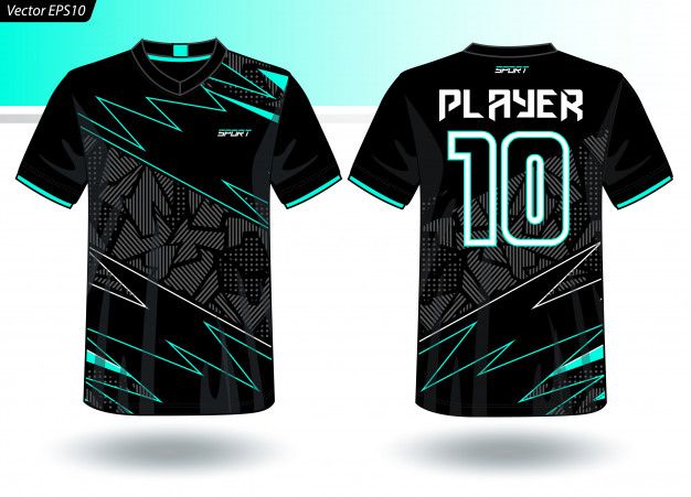 Sports jersey template for team uniforms... | Premium Vector #Freepik #vector #mockup #fashion #t-shirt #football Volleyball Jersey Design, Volleyball Jerseys, Sports Jersey Design, Jersey Designs, Team Uniforms, Sports Uniforms, Sports Shirts, Sports Jerseys, Team T Shirts