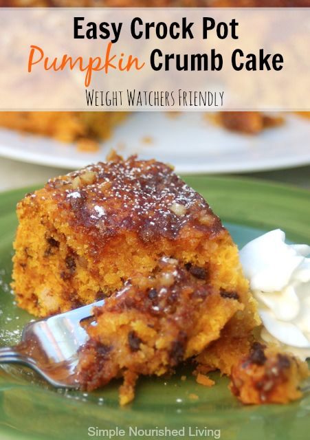 Easy Crockpot Pumpkin Crumb Cake Easy Crockpot Pumpkin Crumb Cake