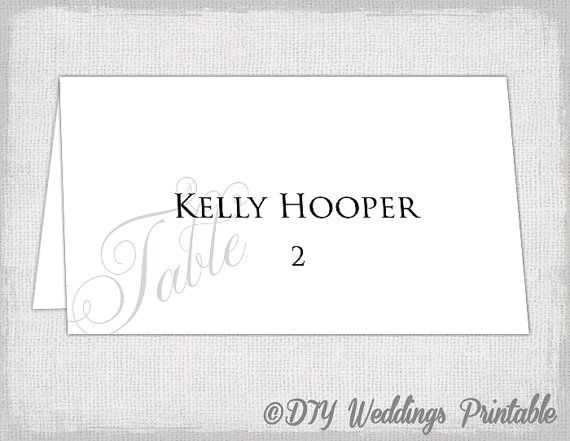 name card template wedding