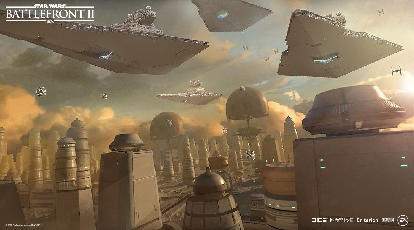 Star Wars Battlefront Ii Concept Art By Nicolas Ferrand Concept Art World Star Wars Empire Ultimate Star Wars Star Wars Artwork