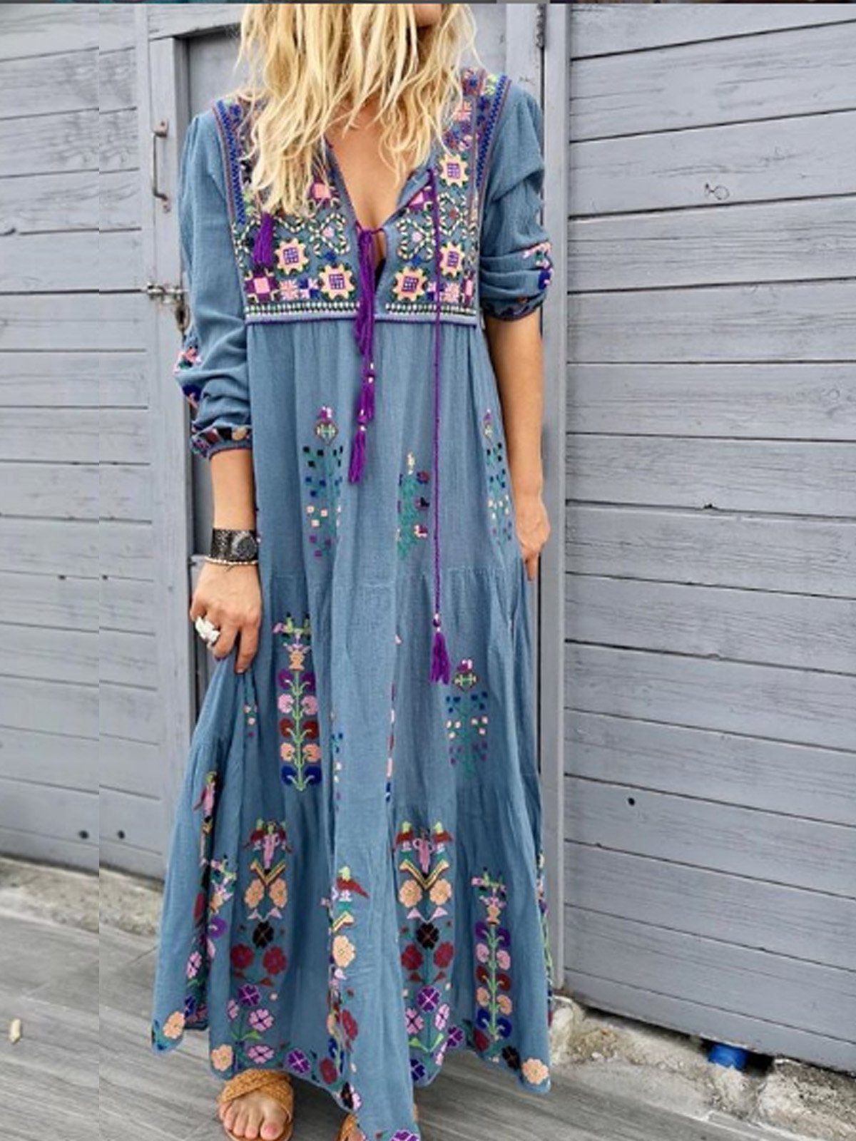 Clearance! Ladies Casual Three Quarter Sleeve V-Neck Beach Dress Plus Size S-5XL Womens Loose Floral Print Mini Dress Clearance! Ladies Casual Three Quarter Sleeve V-Neck Beach Dress Plus Size S-5XL Womens Loose Floral Print Mini Dress