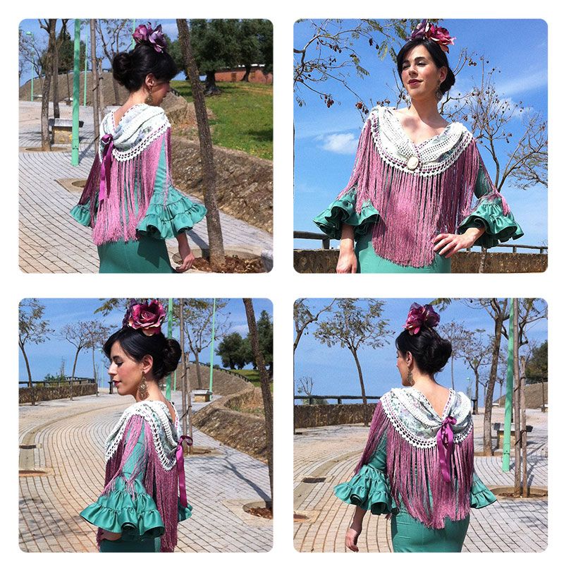 Mantoncillo De Flamenca Diy Tutorial Para Hacerlo Tu Misma Mantones Flamenca Vestido Flamenco Niña Y Flamenco