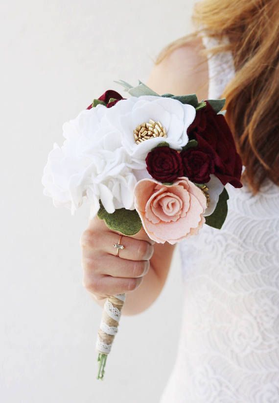 Custom Wedding Bouquet Do Not Order Build Your Own Felt Flower Custom Wedding Bouquet Do Not Order Build Your Own Felt Flower Flowers Stems