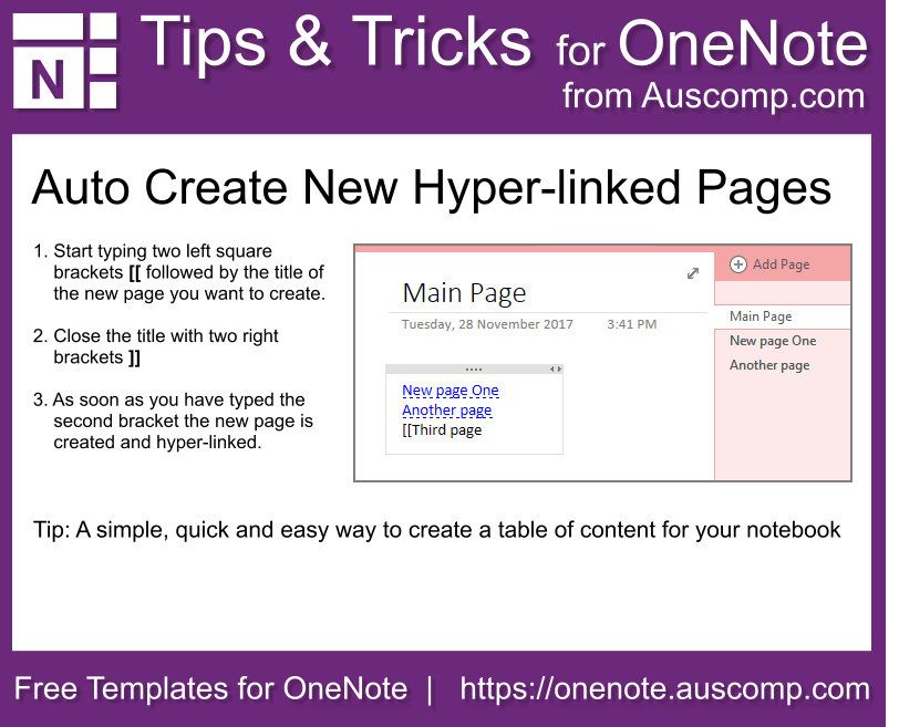 how to create a table of content for your ms onenote notebook the how to create a onenote template