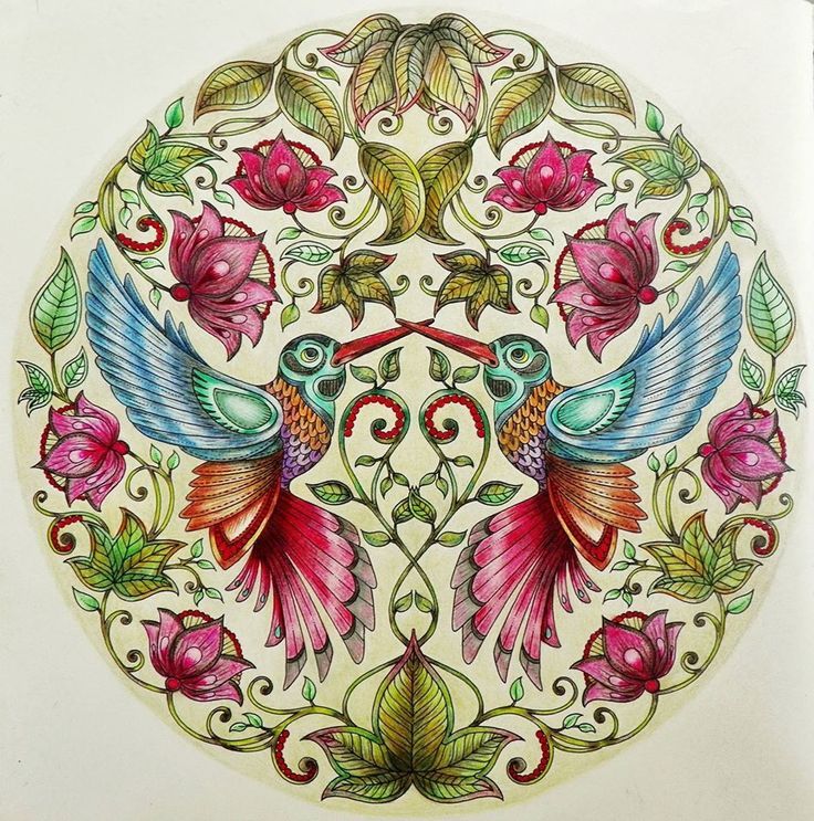 secret garden colouring book completed Google Search