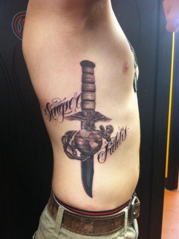 usmc rib tattoos