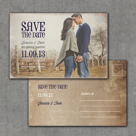 rustic save the date postcard 4x6 printable by mmalerdesigns 15 00