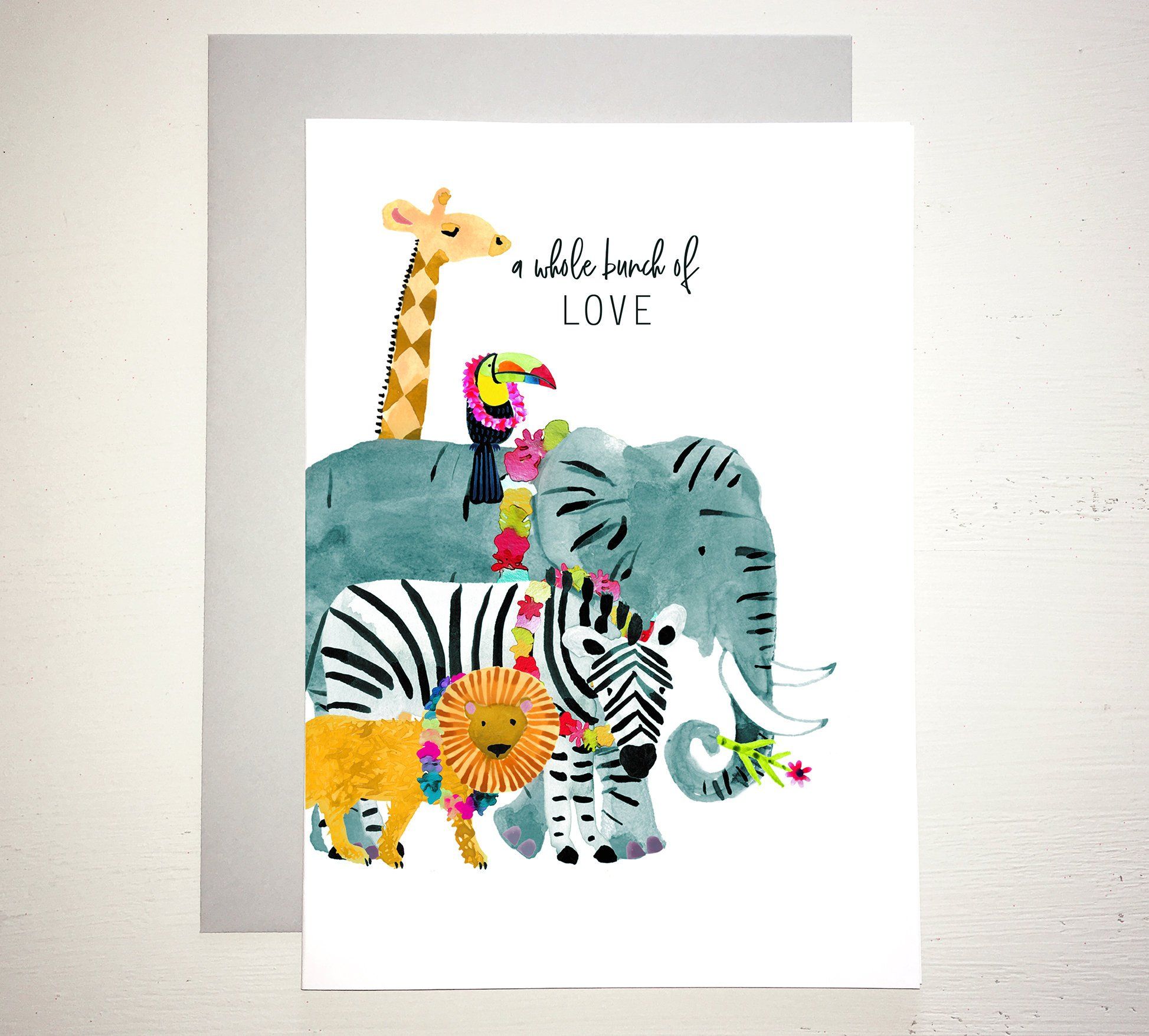 Birthday Card With Cute Animals Playing The Musical Instruments Cartoon Style Cute Animals Birthday Card Cute Animals Cute Baby Animals Cute Animal Videos