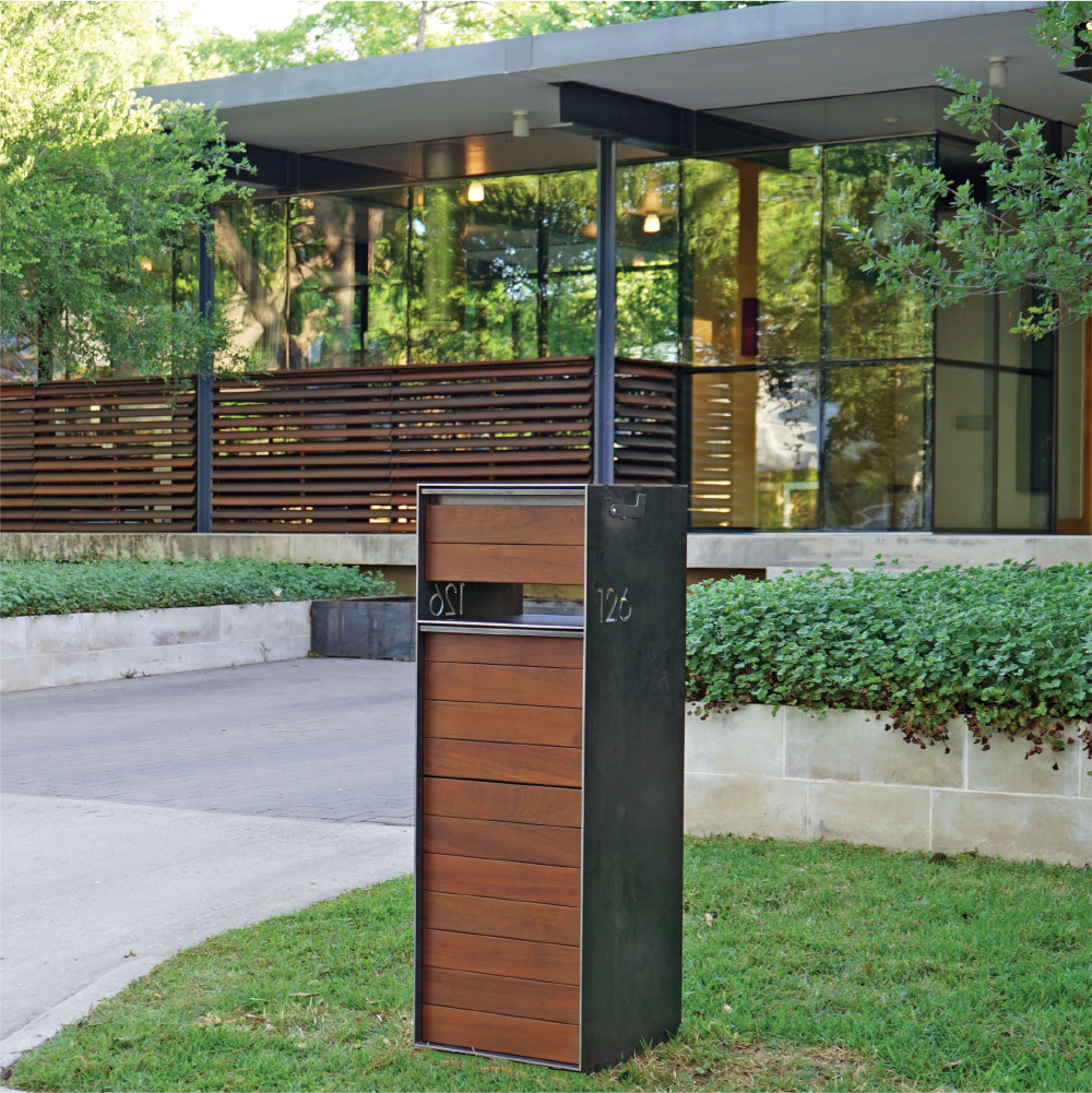 The Stratford Parcel Mailbox Modern Mailbox Mailbox Landscaping Ipe The Stratford Parcel Mailbox Modern Mailbox Mailbox Landscaping Ipe