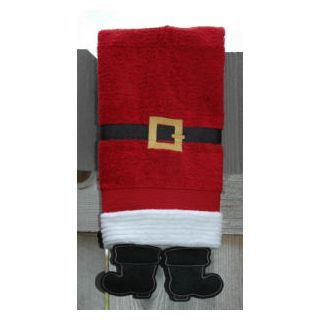 Towel Leg Designs Santa Boots Towel Towel Embroidery Designs Christmas Hand Towels Santa Boots