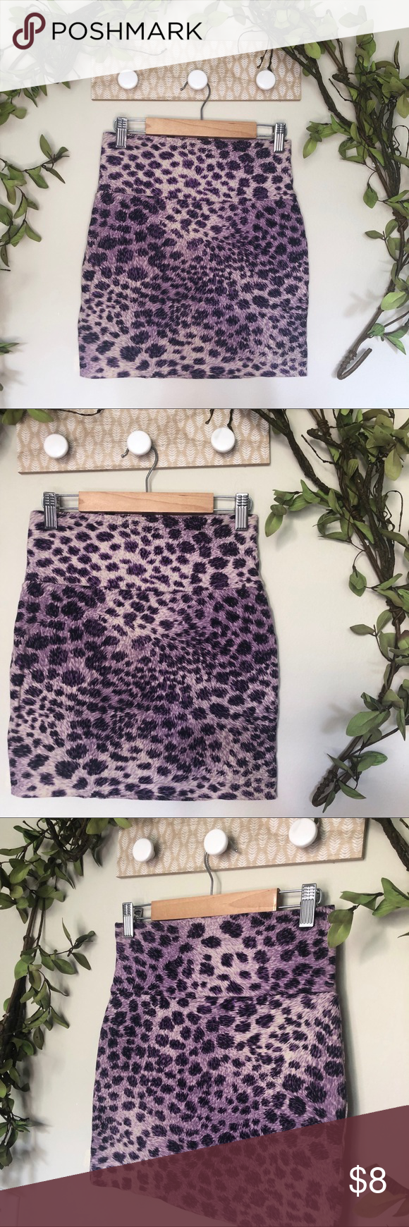 Animal Print Mini Skirt Purple XS Wet Seal mini skirt with purple animal print. ...